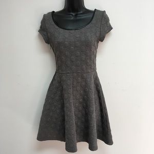 thml dress gray dot textured XS minimalist fit and flare goth